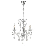 Vela 54cm 3 Light Crystal Chandelier - Polished Chrome