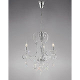 Vela 54cm 3 Light Crystal Chandelier - Polished Chrome