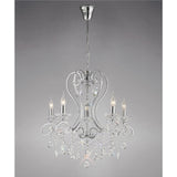 Vela 62cm 5 Light Crystal Chandelier - Polished Chrome