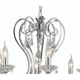 Vela 76cm 8 Light Crystal Chandelier - Polished Chrome