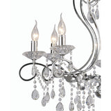 Vela 76cm 8 Light Crystal Chandelier - Polished Chrome