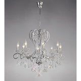 Vela 76cm 8 Light Crystal Chandelier - Polished Chrome
