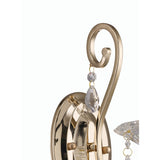 Vela 1 Light Crystal Wall Light - Gold