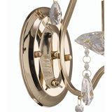 Vela 1 Light Crystal Wall Light - Gold