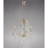 Vela 54cm 3 Light Crystal Chandelier - French Gold