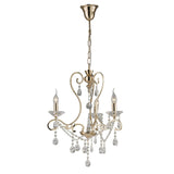 Vela 54cm 3 Light Crystal Chandelier - French Gold