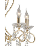 Vela 62cm 5 Light Crystal Chandelier - French Gold