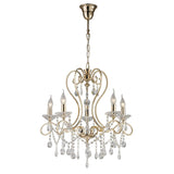 Vela 62cm 5 Light Crystal Chandelier - French Gold