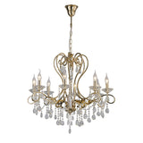 Vela 76cm 8 Light Crystal Chandelier - French Gold