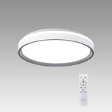 Verona CCT Dimmable LED Flush Ceiling Light With Remote Control 55W - Grey