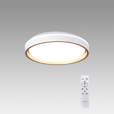 Verona CCT Dimmable LED Flush Ceiling Light With Remote Control 40W - Gold