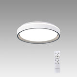 Verona CCT Dimmable LED Flush Ceiling Light With Remote Control 40W - Grey