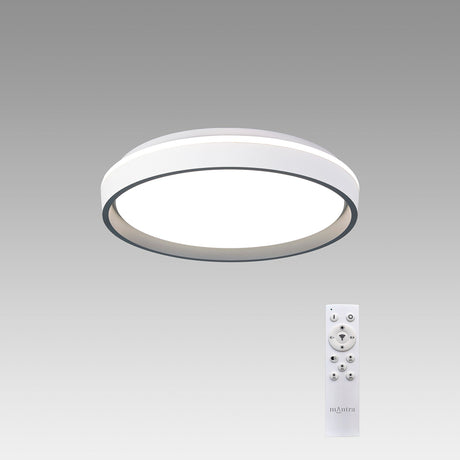 Verona CCT Dimmable LED Flush Ceiling Light With Remote Control 40W - Grey