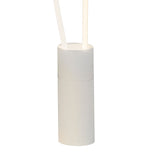 The Vertical Dimmable LED Floor Lamp 44W 3000K - White features a minimalist white cylindrical body with a smooth matte finish and two slim white sticks extending from the top, echoing modern interior lighting aesthetics.