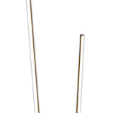 A sleek, modern Vertical Dimmable LED Floor Lamp 44W 3000K in black stands tall against a white background, featuring thin straight rods of varying heights for a striking contemporary look.