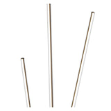 Three thin rods of the Vertical Dimmable LED Floor Lamp 60W 3000K - Black are arranged diagonally on a white background, each rod slightly angled and spaced apart.