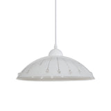 Vetro Glass Pendant Light 35cm - White & Clear