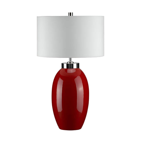 Victor 1 Light Small Table Lamp - Red