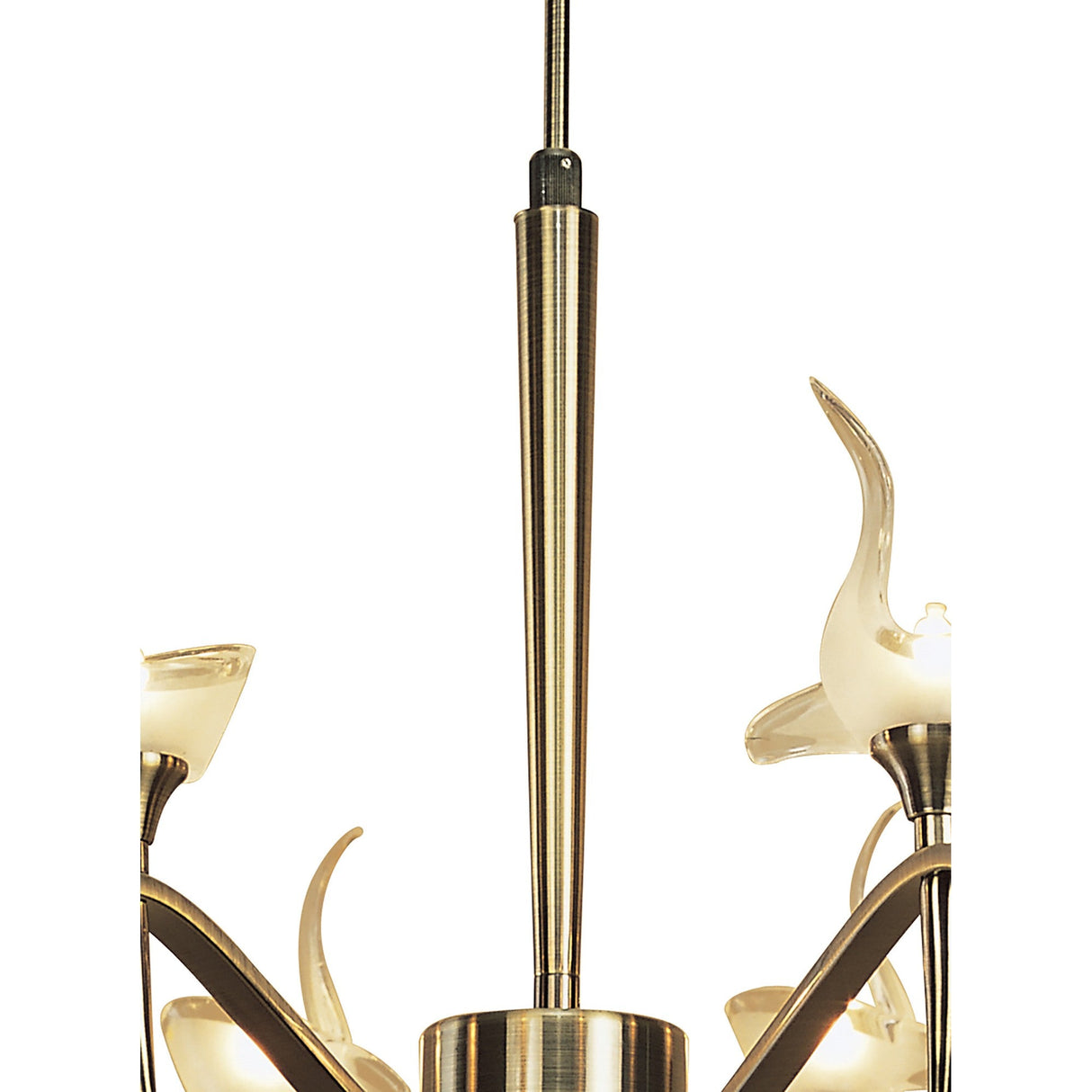 Viena 71.5cm Telescopic Round 8 Light Chandelier - Antique Brass