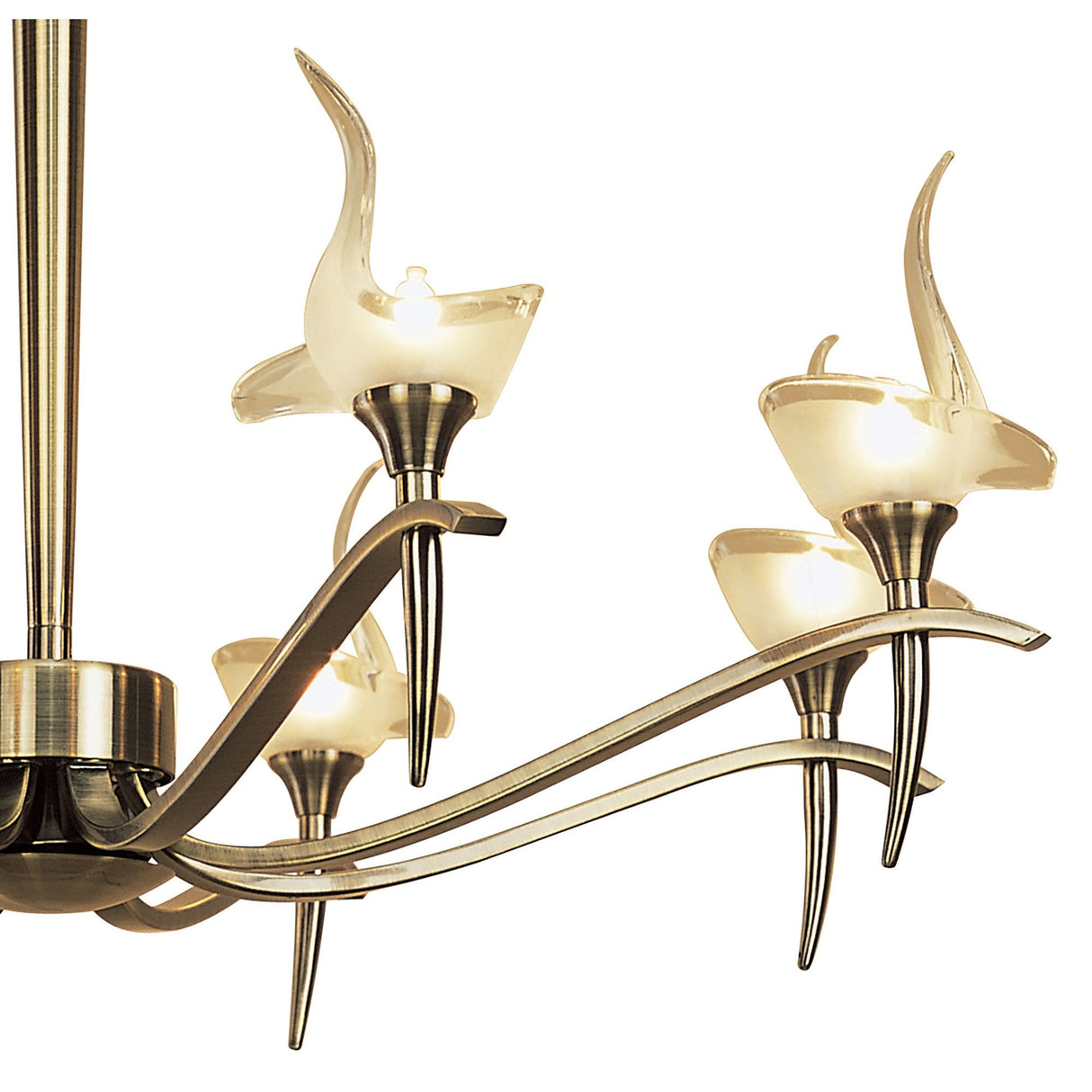 Viena 71.5cm Telescopic Round 8 Light Chandelier - Antique Brass