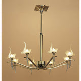 Viena 71.5cm Telescopic Round 8 Light Chandelier - Antique Brass