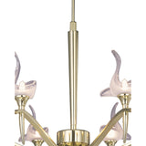 Viena 71.5cm Telescopic Round 8 Light Chandelier - Polished Brass