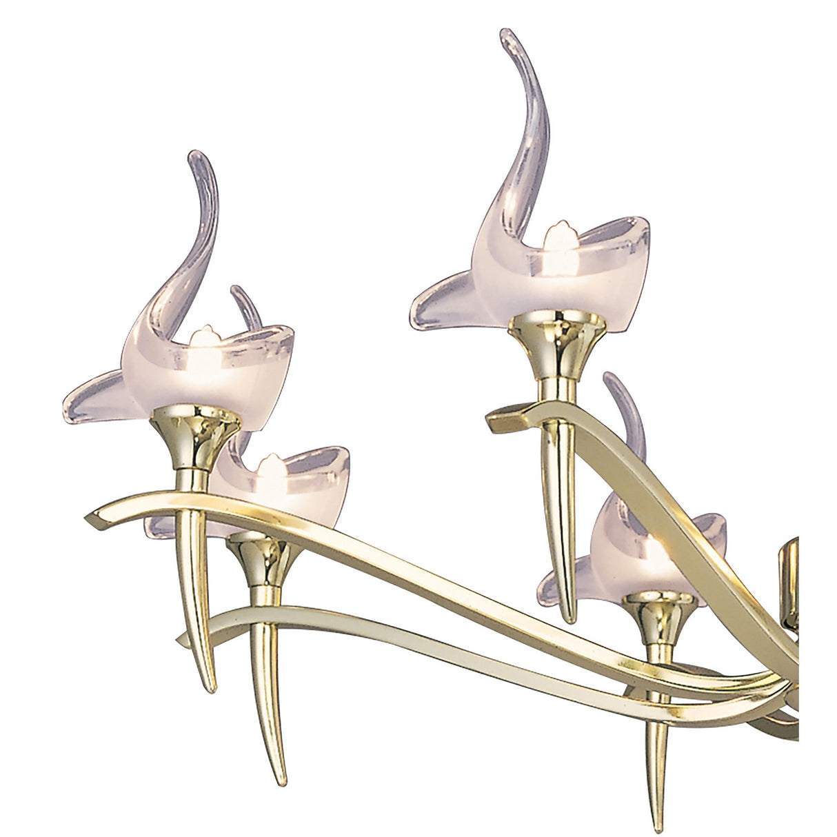 Viena 71.5cm Telescopic Round 8 Light Chandelier - Polished Brass