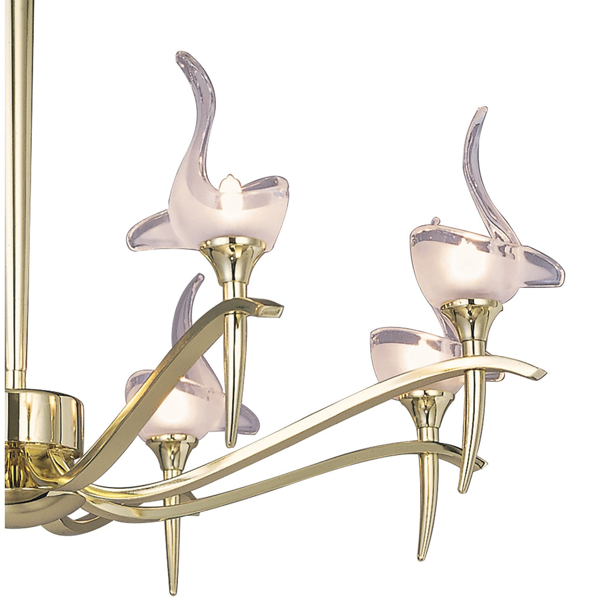 Viena 71.5cm Telescopic Round 8 Light Chandelier - Polished Brass