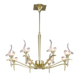 Viena 71.5cm Telescopic Round 8 Light Chandelier - Polished Brass