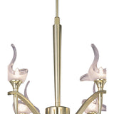 Viena 61cm Telescopic Round 6 Light Chandelier - Polished Brass