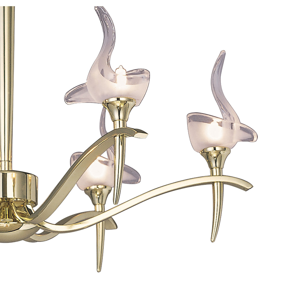 Viena 61cm Telescopic Round 6 Light Chandelier - Polished Brass