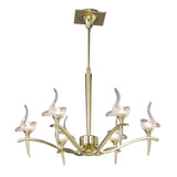 Viena 61cm Telescopic Round 6 Light Chandelier - Polished Brass