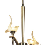 Viena 53cm Telescopic Round 4 Light Chandelier - Antique Brass