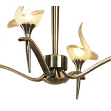 Viena 53cm Telescopic Round 4 Light Chandelier - Antique Brass