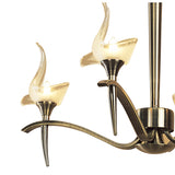 Viena 53cm Telescopic Round 4 Light Chandelier - Antique Brass