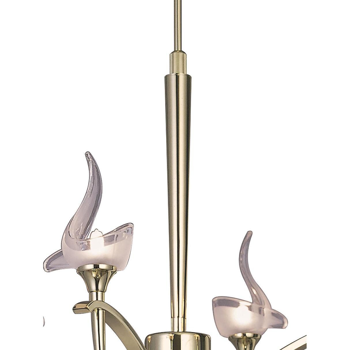 Viena 53cm Telescopic Round 4 Light Chandelier - Polished Brass