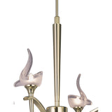 Viena 53cm Telescopic Round 4 Light Chandelier - Polished Brass