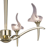 Viena 53cm Telescopic Round 4 Light Chandelier - Polished Brass