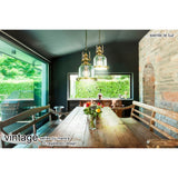 Vintage 33cm Bell 1 Light Glass Pendant Light - Antique Brass & Amber