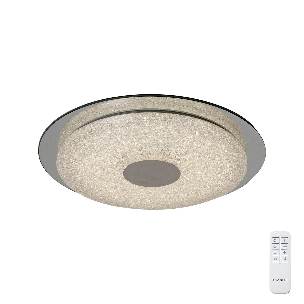 Virgin CCT Dimmable LED Flush Ceiling Light With Remote Control - White