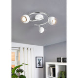 Visvette LED Ceiling Spotlight 29cm - White & Chrome