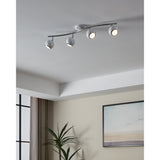 Visvette LED Ceiling Spotlight 64cm - White & Chrome