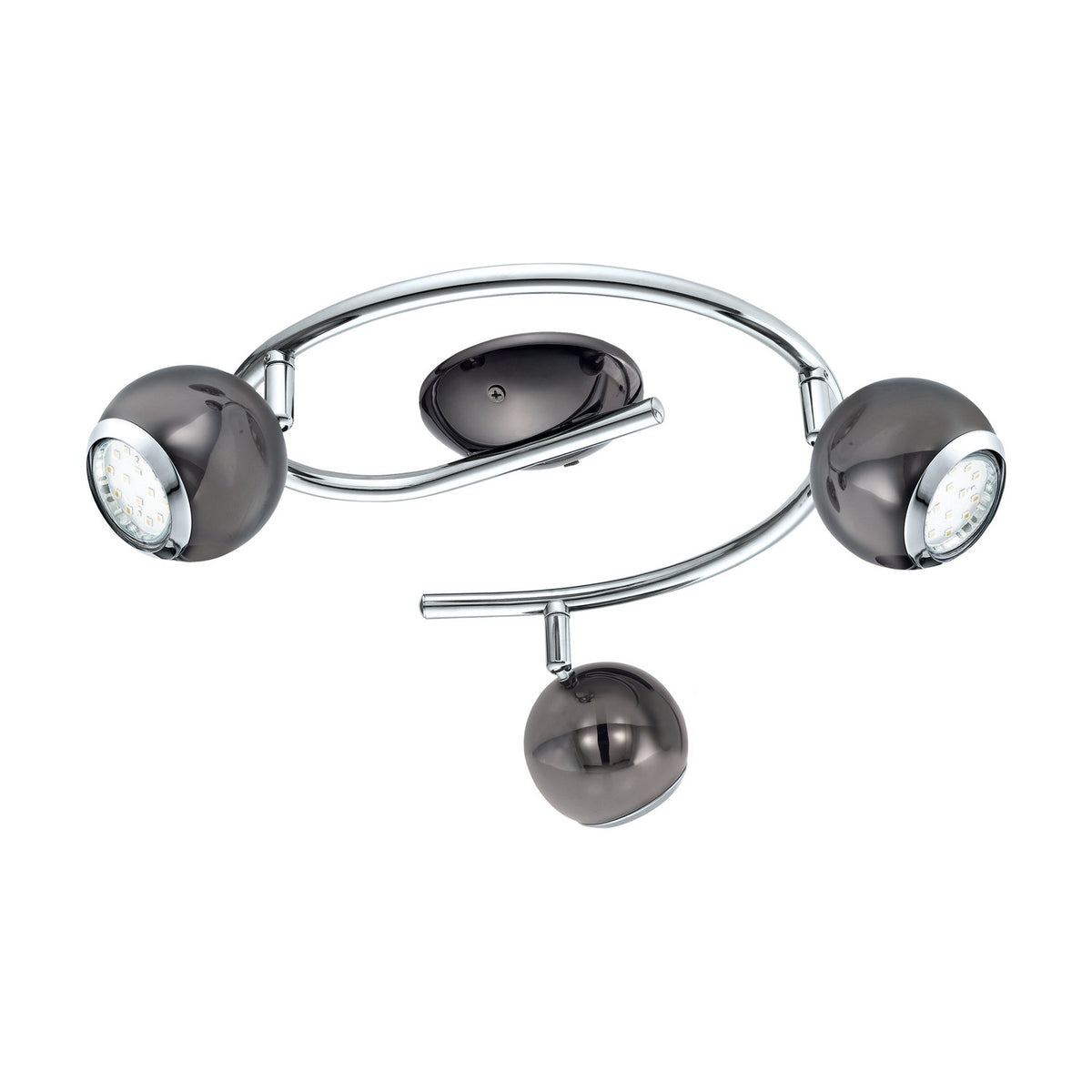 Visvette LED Ceiling Spotlight - Black Nickel & Chrome