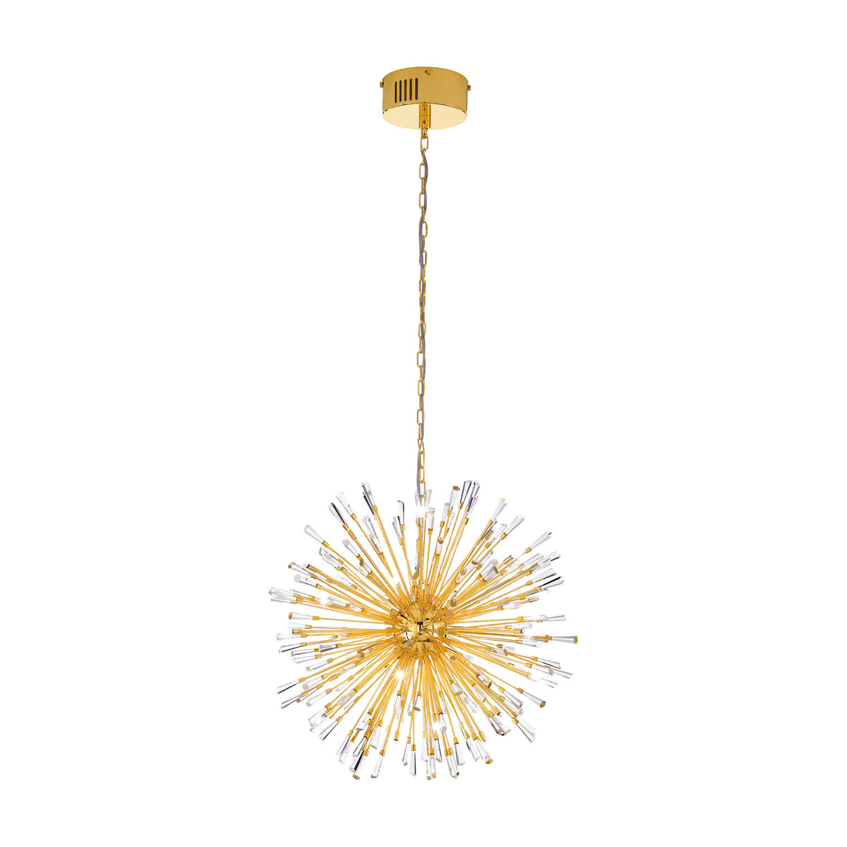 Vivaldo 1 Clear Glass 21 Light Pendant - Gold