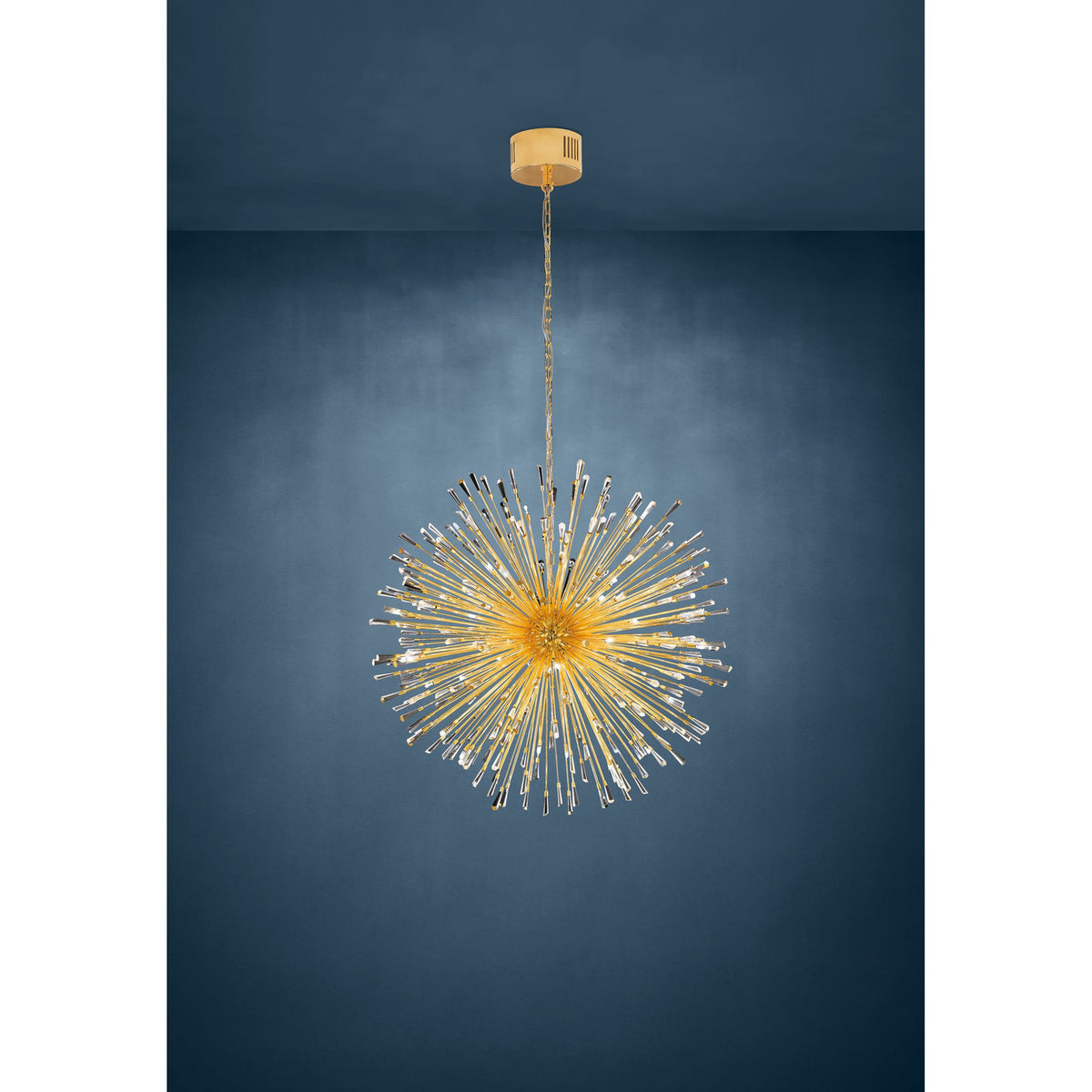 Vivaldo 1 Clear Glass 32 Light Pendant - Gold