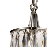 Vivienne 17cm 1 Light Crystal Pendant Light - Polished Nickel