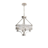 Vivienne 50cm 4 Light Crystal Chandelier/Semi Ceiling - Polished Nickel