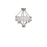 Vivienne 50cm 4 Light Crystal Chandelier/Semi Ceiling - Polished Nickel