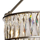 Vivienne 50cm 4 Light Crystal Chandelier/Semi Ceiling - Polished Nickel