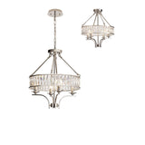 Vivienne 50cm 4 Light Crystal Chandelier/Semi Ceiling - Polished Nickel